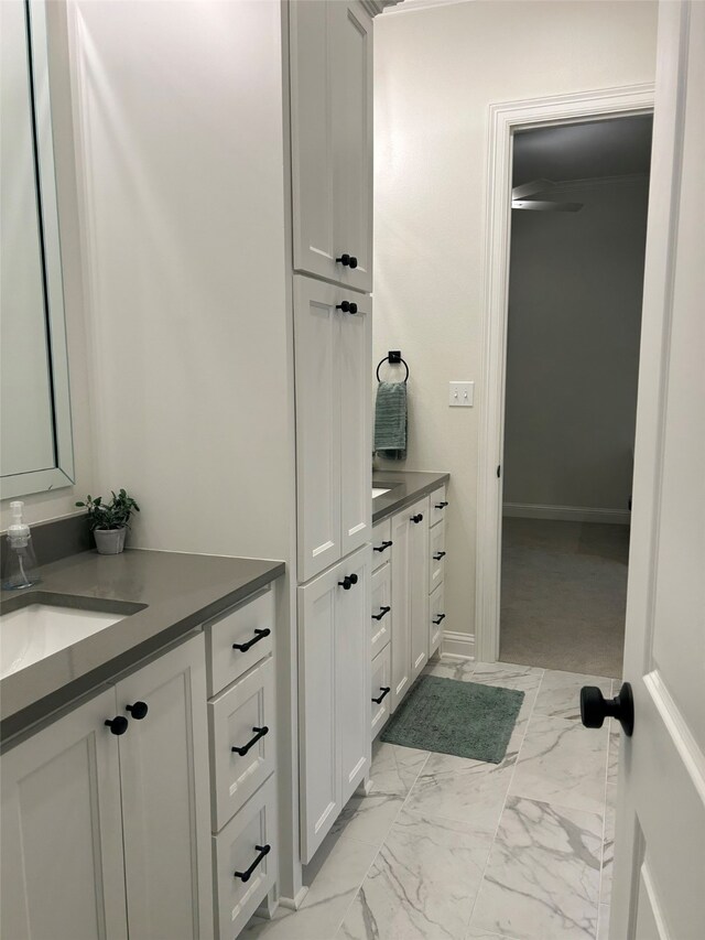 bathroom with vanity