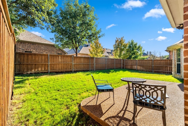 view of yard featuring a patio