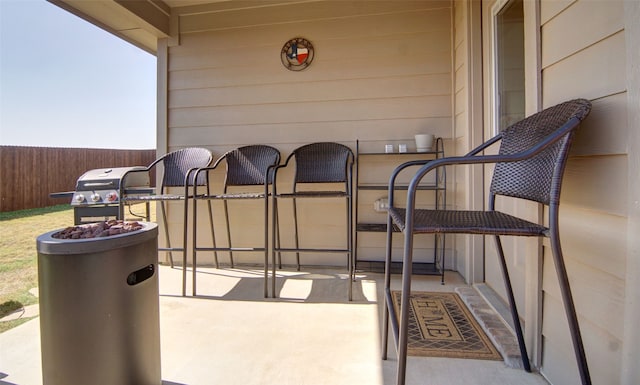 view of patio featuring area for grilling