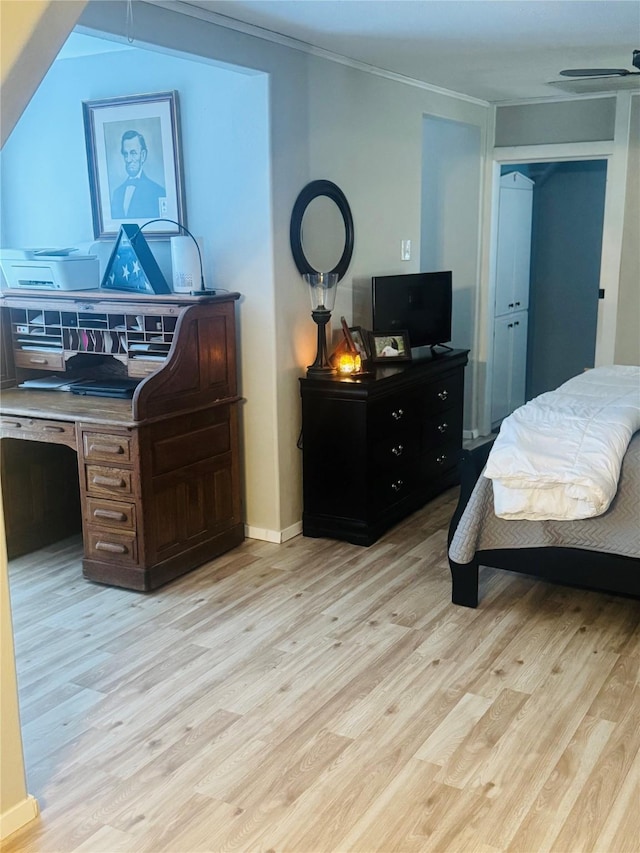 bedroom featuring light hardwood / wood-style flooring