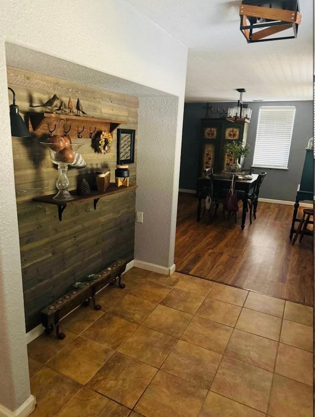 interior space with tile patterned floors