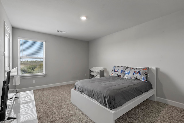 bedroom with carpet floors