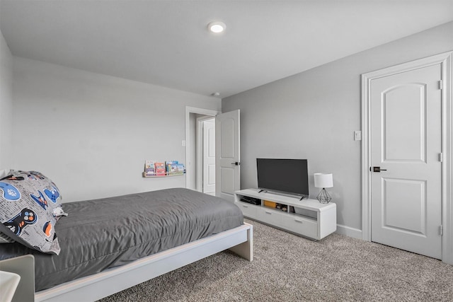 bedroom with carpet floors