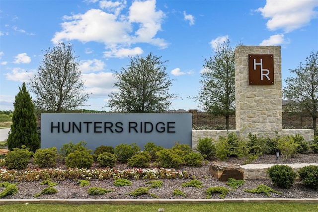 view of community sign