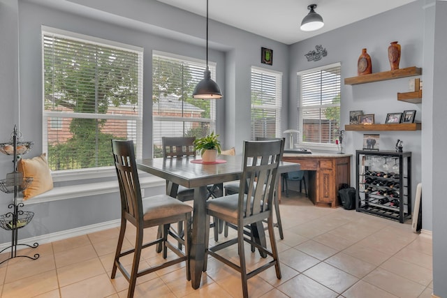 dining room featuring light tile patterned floors