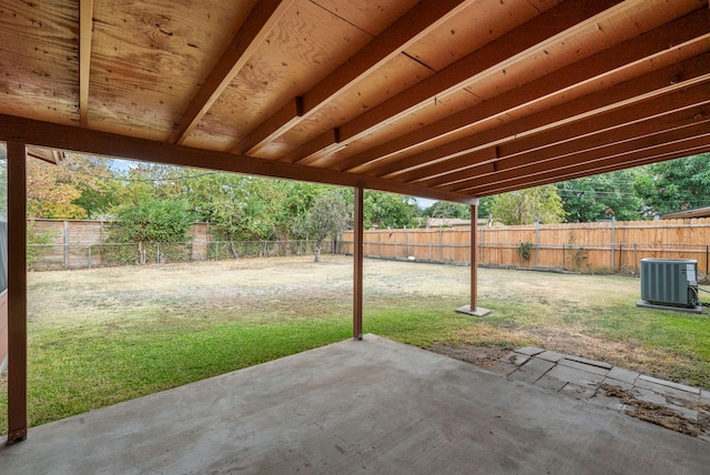 view of patio / terrace with central AC unit