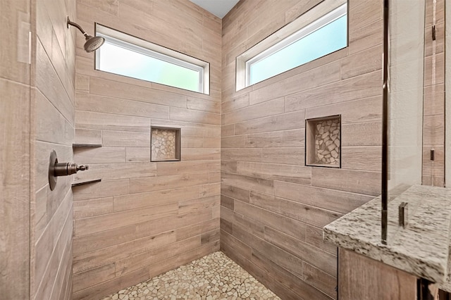 bathroom featuring an enclosed shower