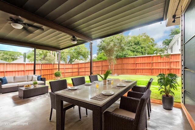 tiled dining area with ornamental molding