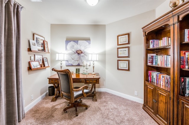 view of carpeted office