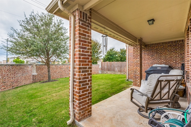 view of patio / terrace featuring grilling area