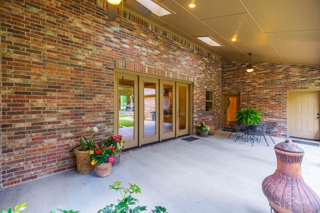 view of patio / terrace featuring french doors