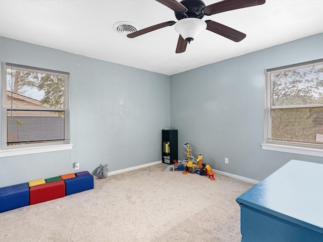 playroom featuring carpet floors