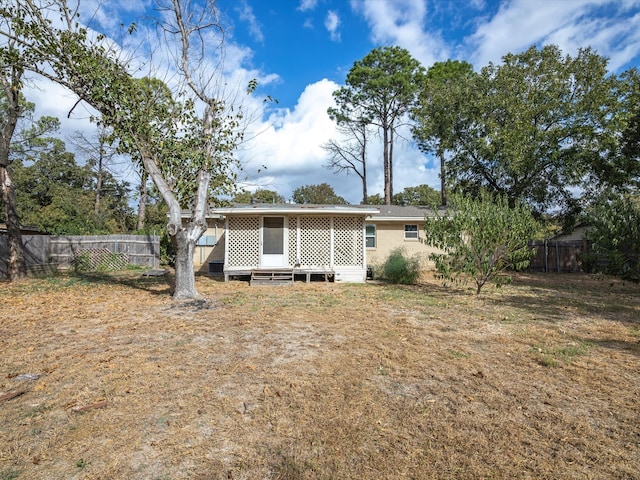 view of rear view of property