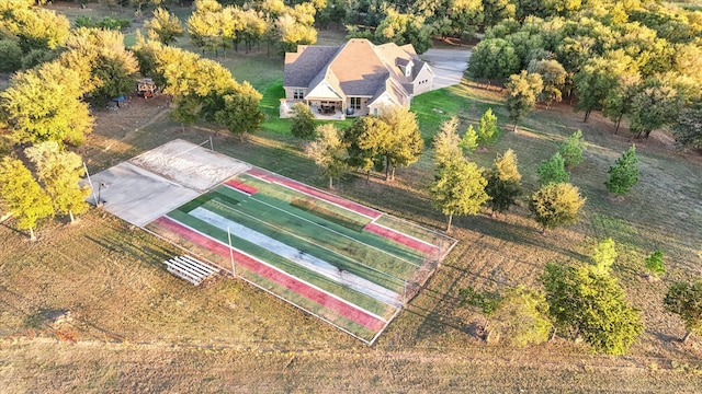 bird's eye view with a rural view