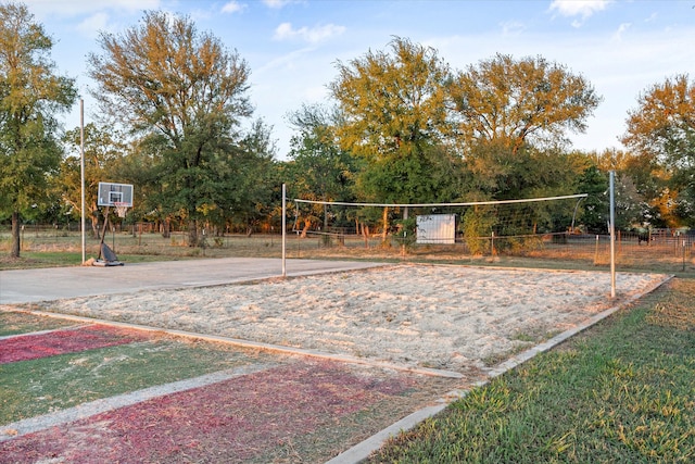 view of property's community with volleyball court