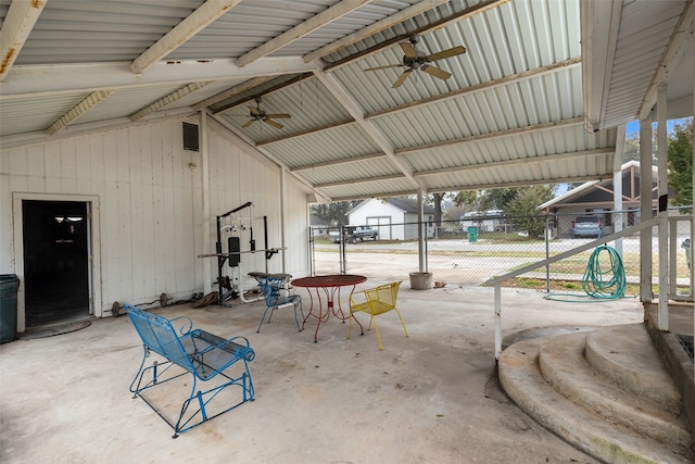 view of patio / terrace with ceiling fan