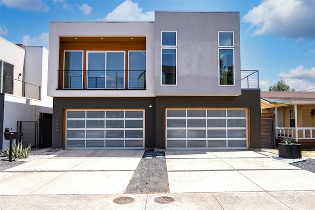 contemporary house with a garage