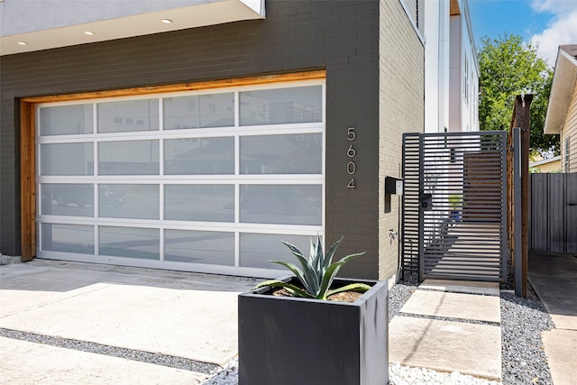 view of home's exterior with a garage