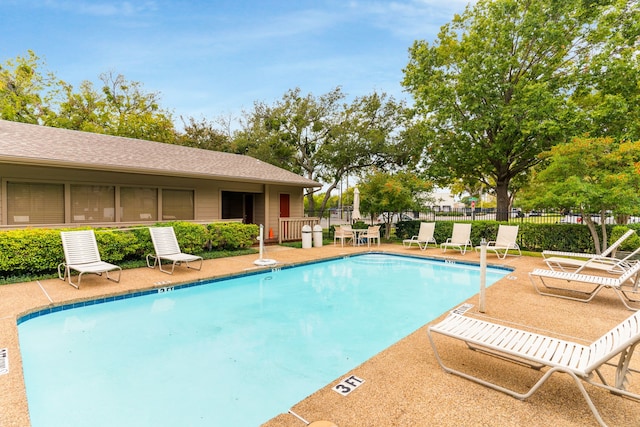 view of pool with a patio area