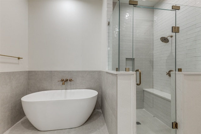 bathroom featuring a shower with door, vanity, and toilet