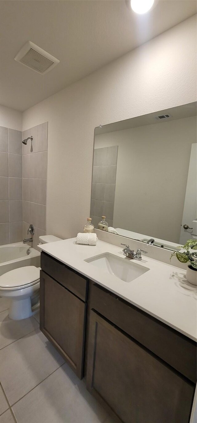 bathroom featuring vanity and tile patterned floors