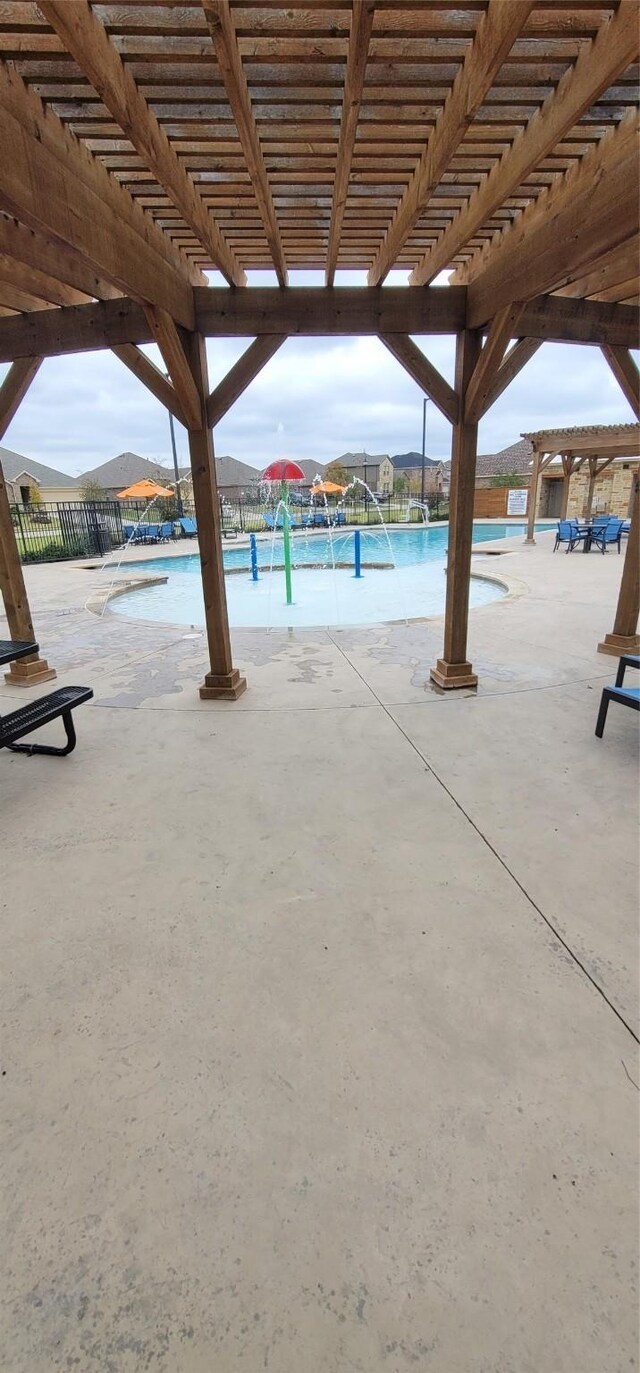 view of jungle gym with a lawn