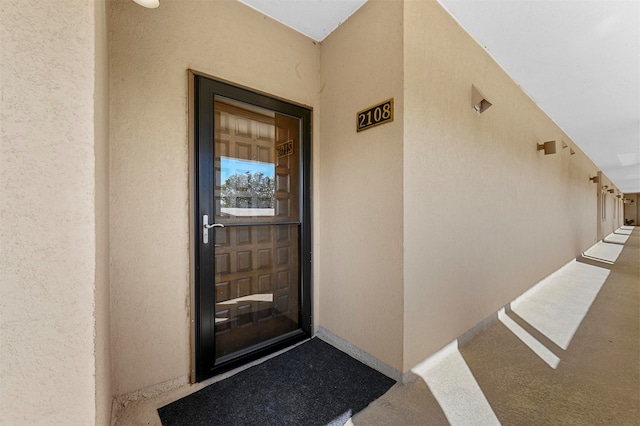 view of doorway to property