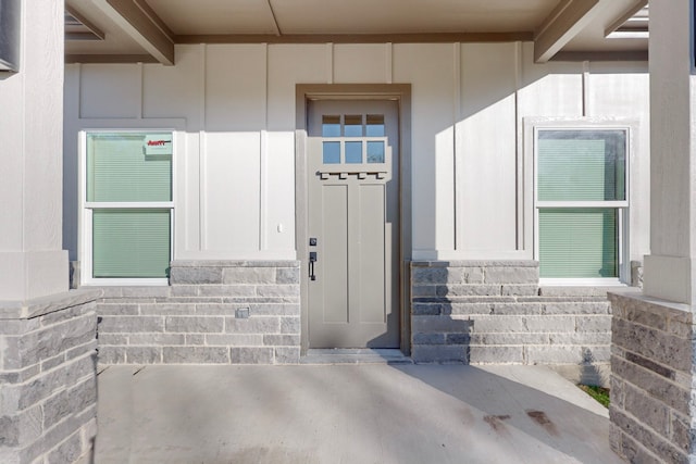 view of doorway to property