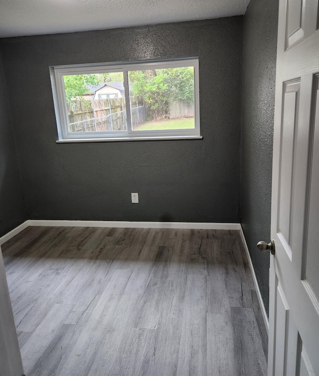 empty room featuring hardwood / wood-style floors and plenty of natural light