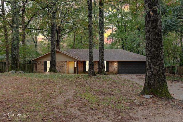 ranch-style house with a garage