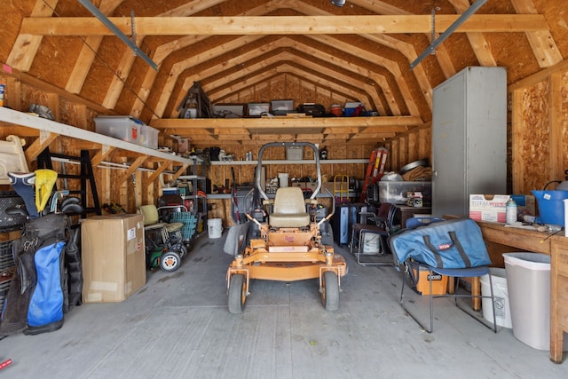 view of storage area