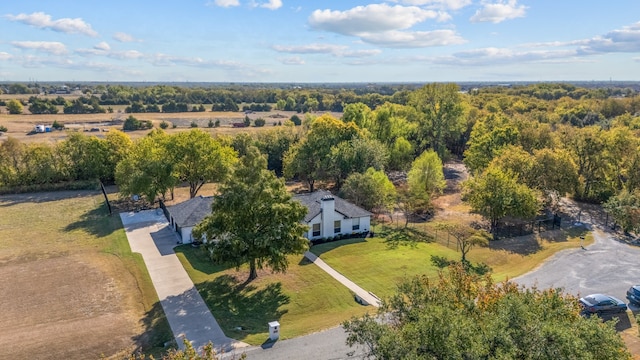 bird's eye view with a rural view