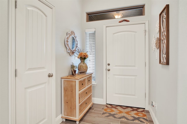 entryway featuring light hardwood / wood-style flooring