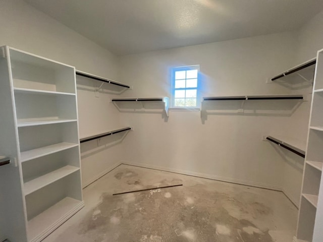 view of walk in closet