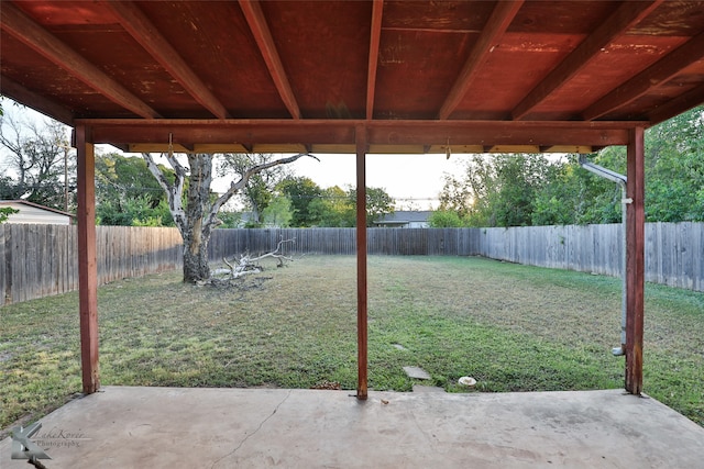 view of yard featuring a patio