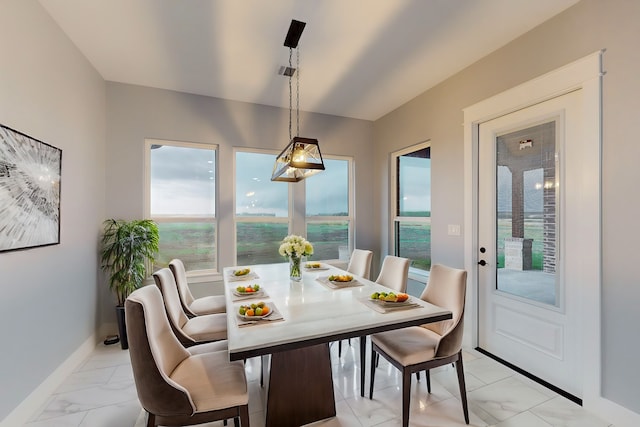 view of dining area