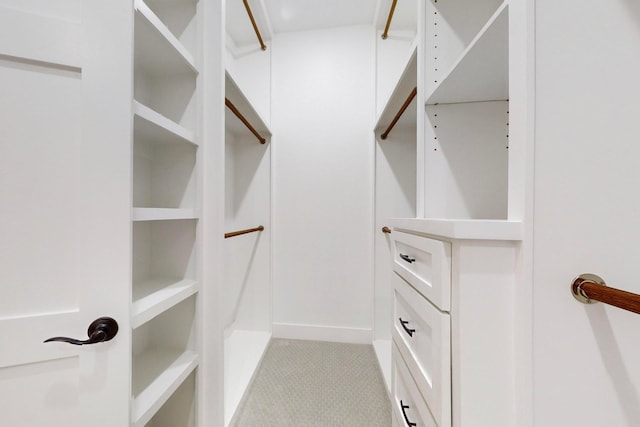 view of walk in closet