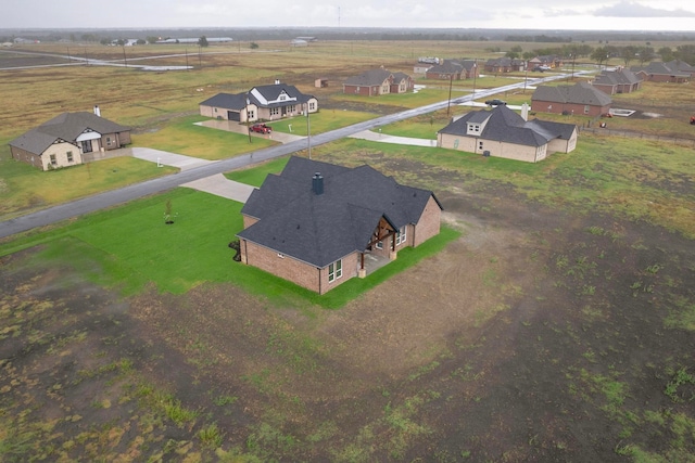 bird's eye view with a rural view