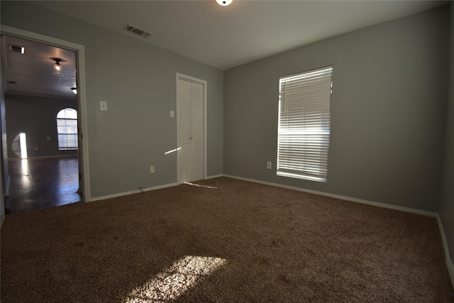 view of carpeted empty room