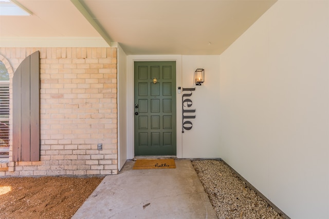 view of doorway to property