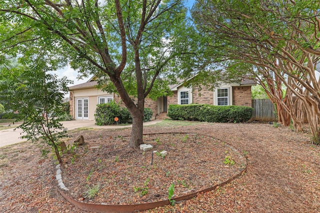 view of front of house with french doors