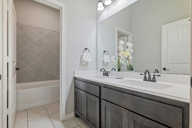 bathroom featuring vanity and tile patterned floors