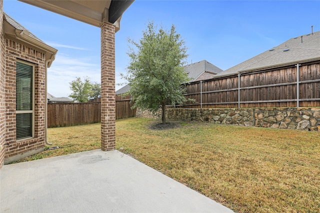 view of yard with a patio