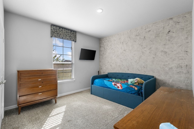 view of carpeted bedroom