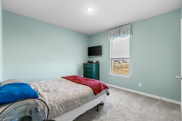 view of carpeted bedroom