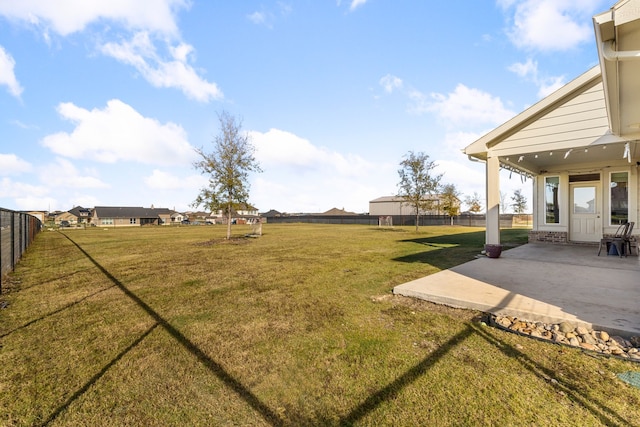 view of yard with a patio