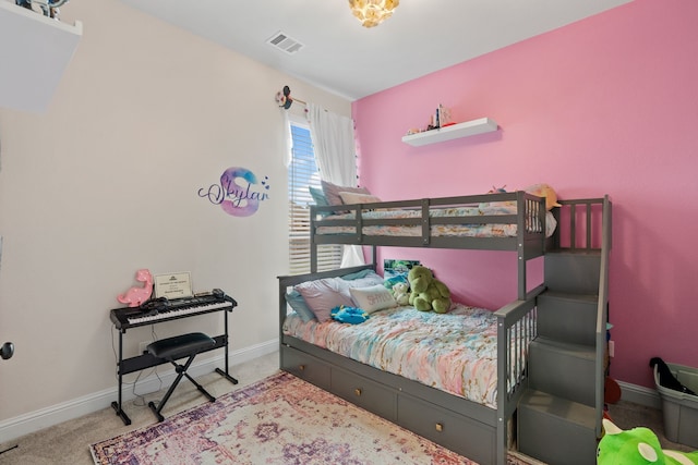 bedroom featuring carpet flooring