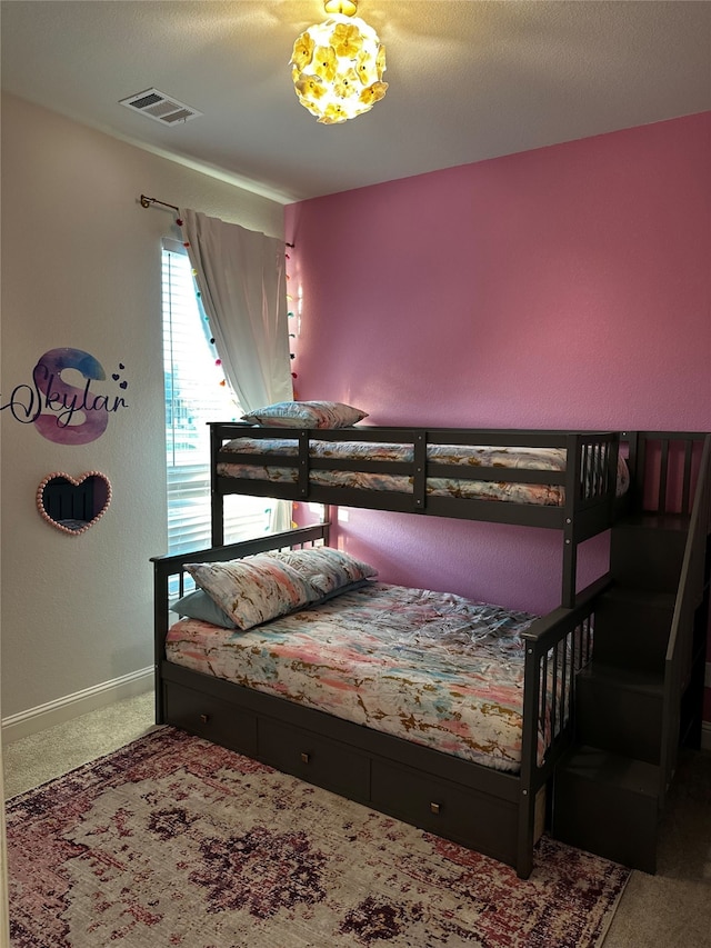 bedroom featuring carpet flooring