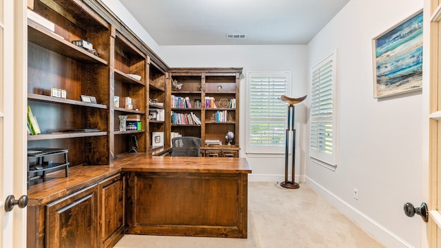 unfurnished office with light carpet