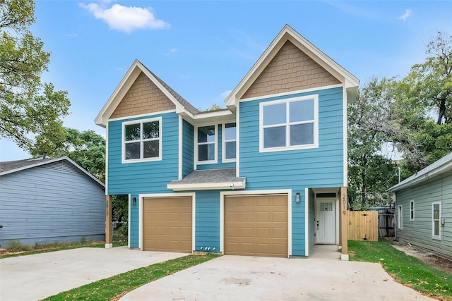 view of front of home featuring a garage